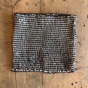 ripped checkered tube top